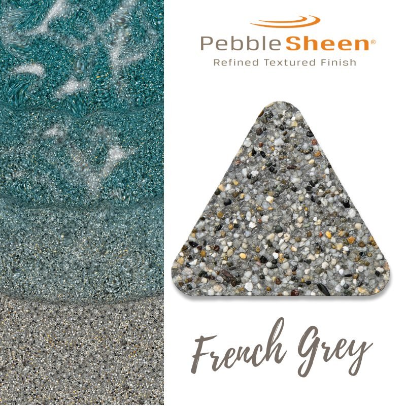 French Grey PebbleSheen pool finish — pool view